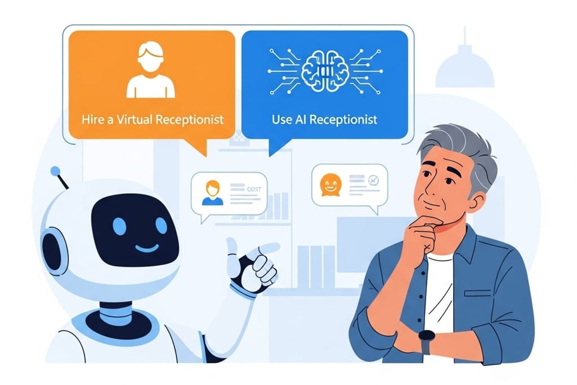 AI Assistant managing leads for a small business owner, showing increased customer satisfaction and closed deals through automation.