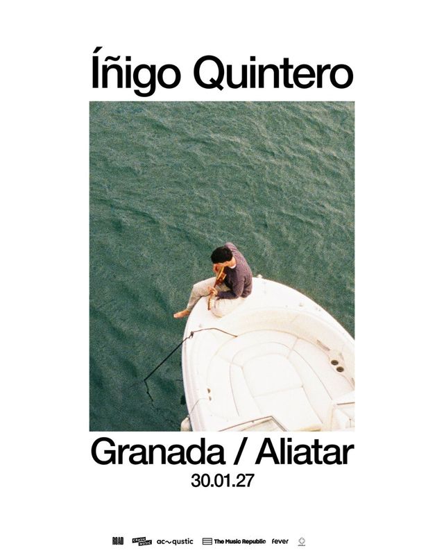 Cartel del concierto de Íñigo Quintero en Aliatar, Granada