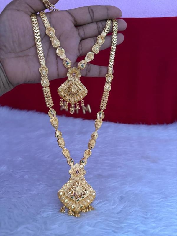 Premium Floral Pendant Designer Haaram