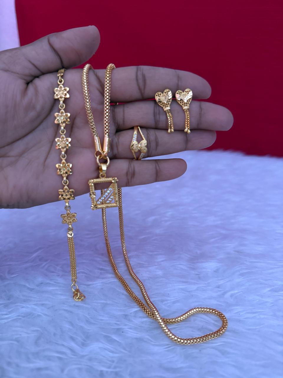 Elegant Floral Jewellery Combo Set