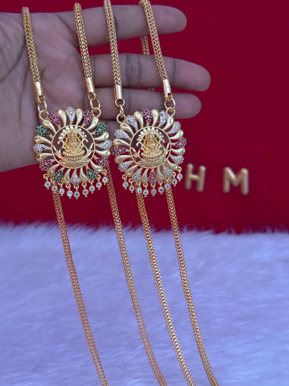 Lakshmi Floral Pendant Chain