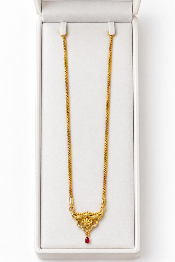Elegant Peacock Design Gold-Covering Dollar Chain
