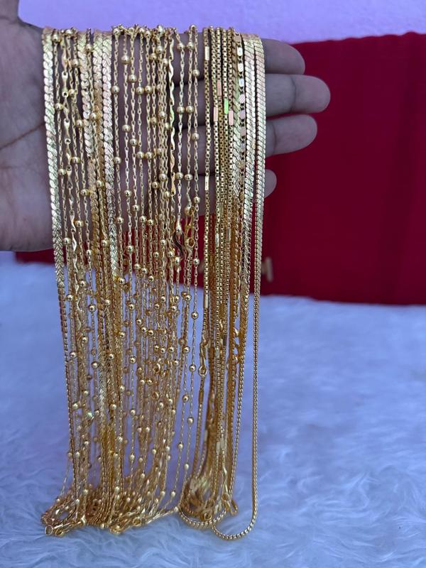 Premium Gold-Covering Chain Collection set of 3 