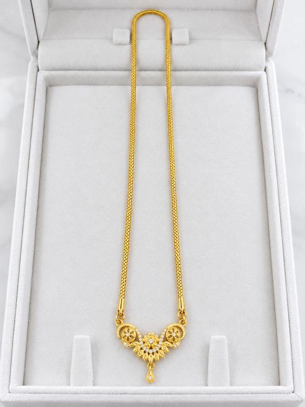 Elegant Floral Gold-Covering Dollar Chain