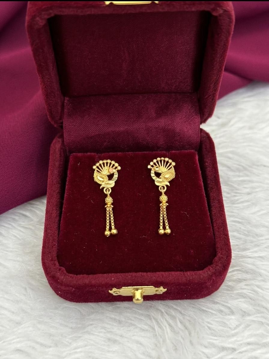 Royal Peacock Tassel Earrings