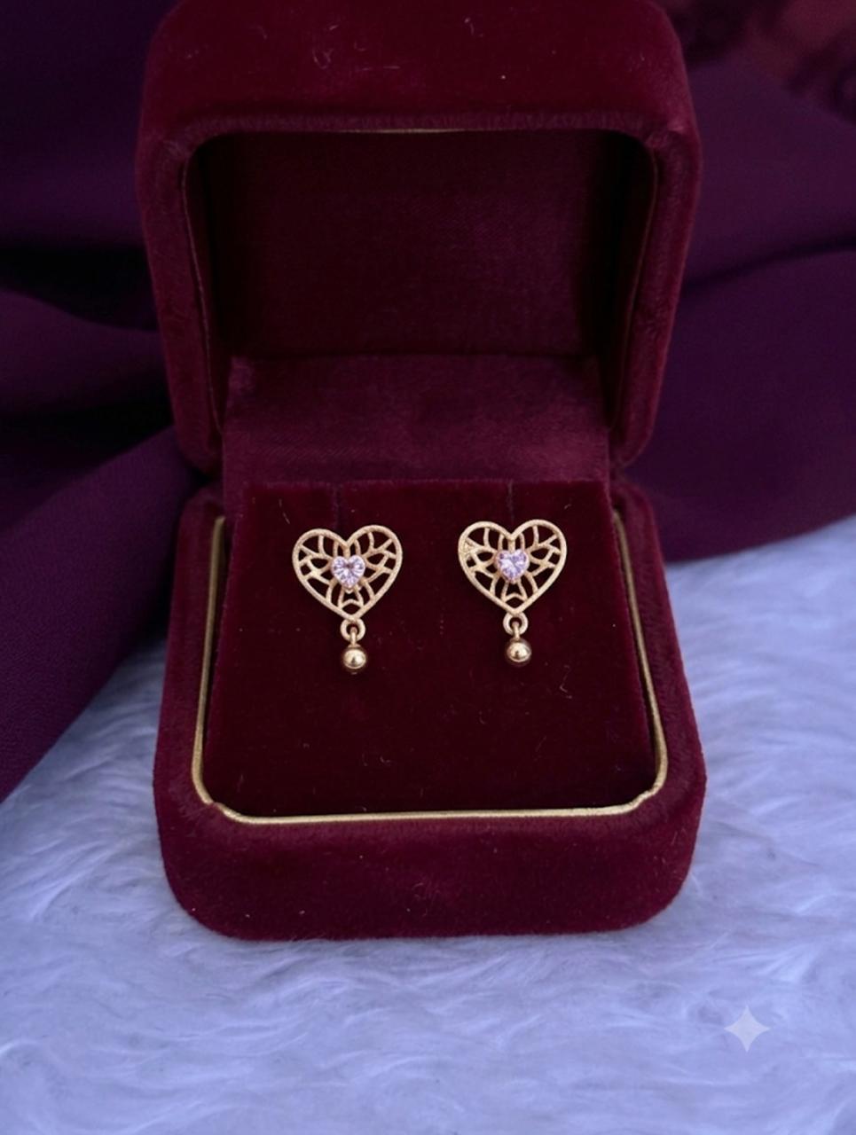 Cupid's Grace Heart Earrings