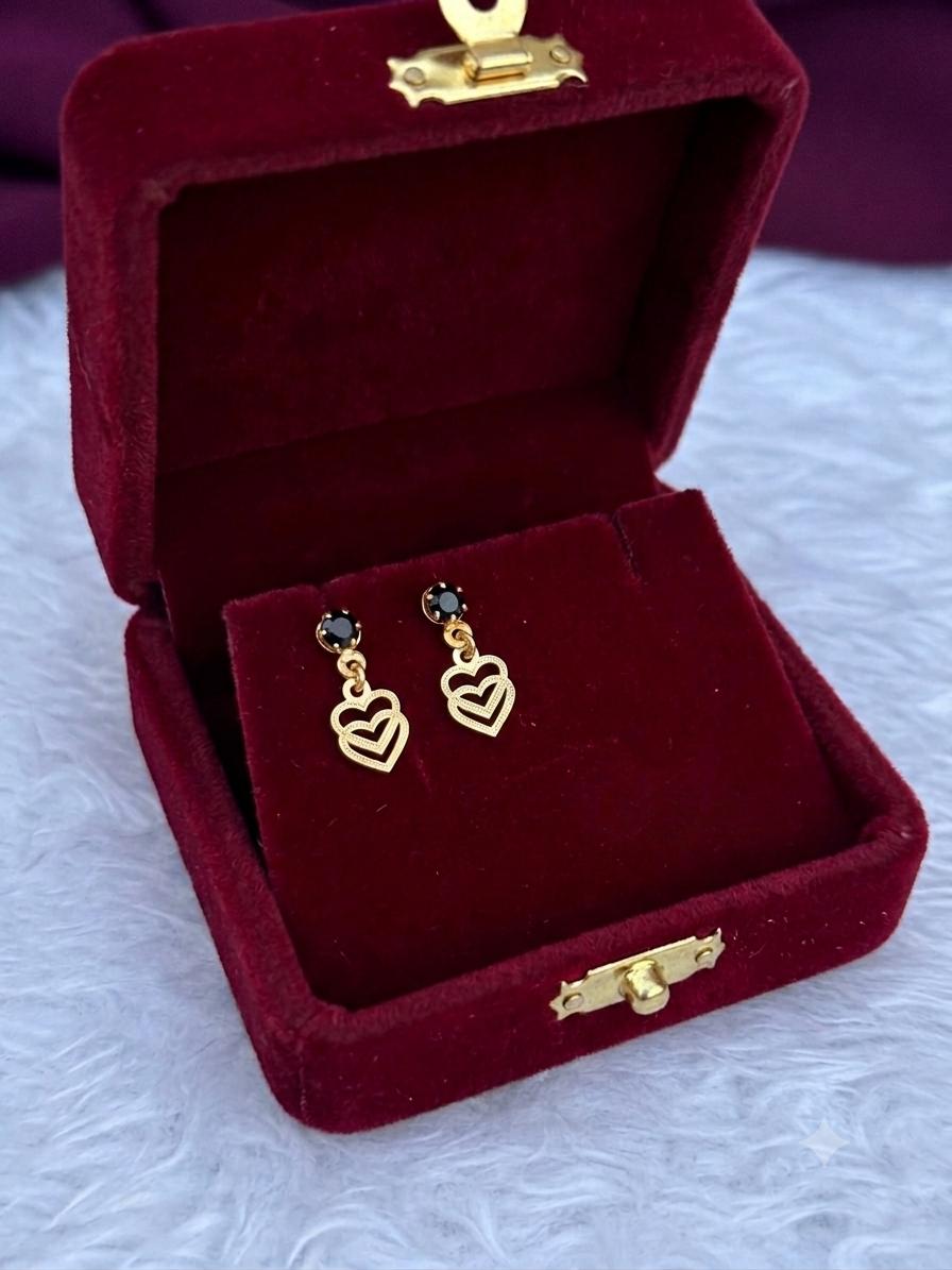 Midnight Heart Glow Earrings