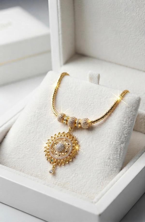 Royal Sunflower Pendant Necklace