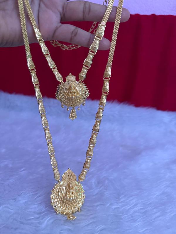 Premium Lakshmi Design Gold-Covering Haaram