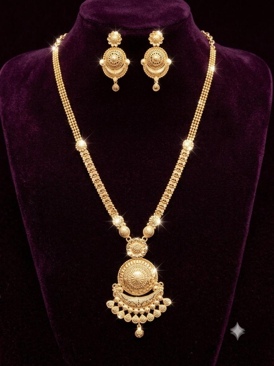 Gold-Plated Traditional Long Haram Set