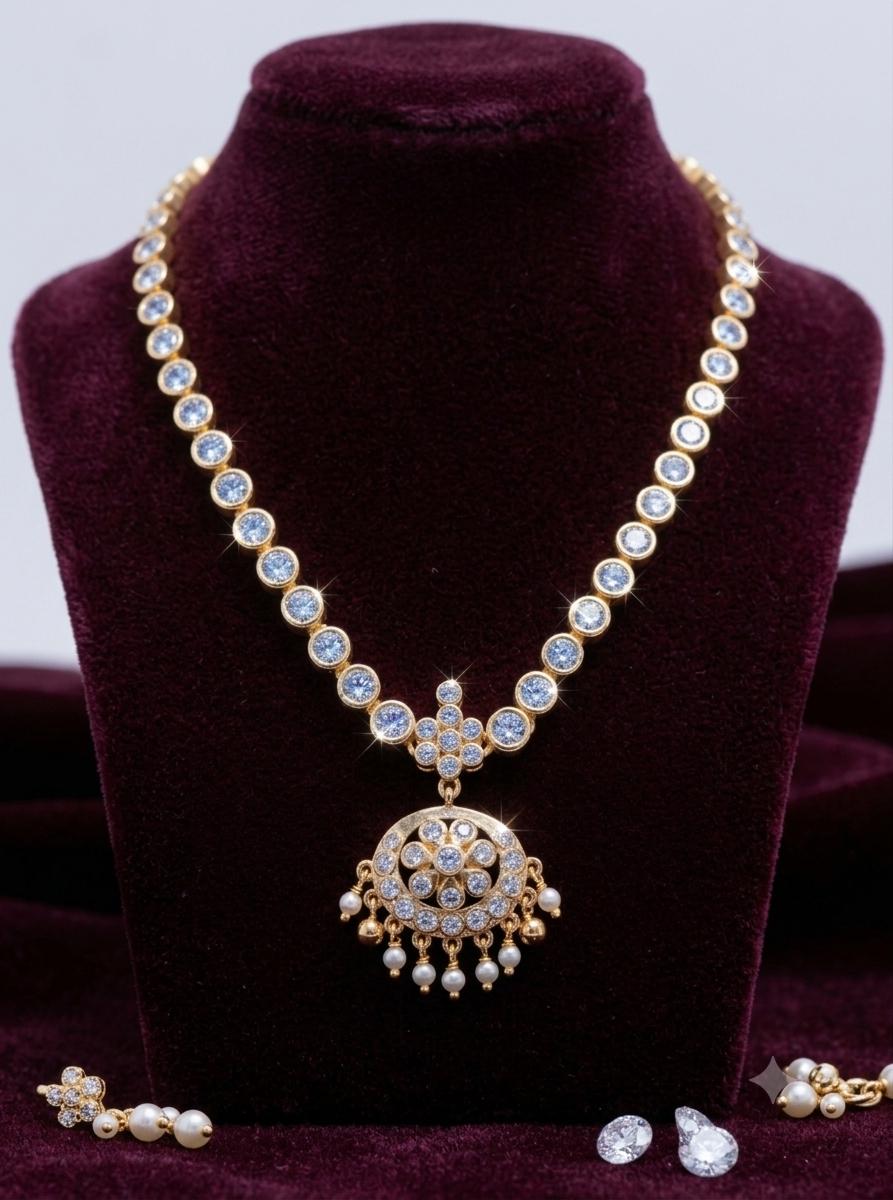 White stone necklace