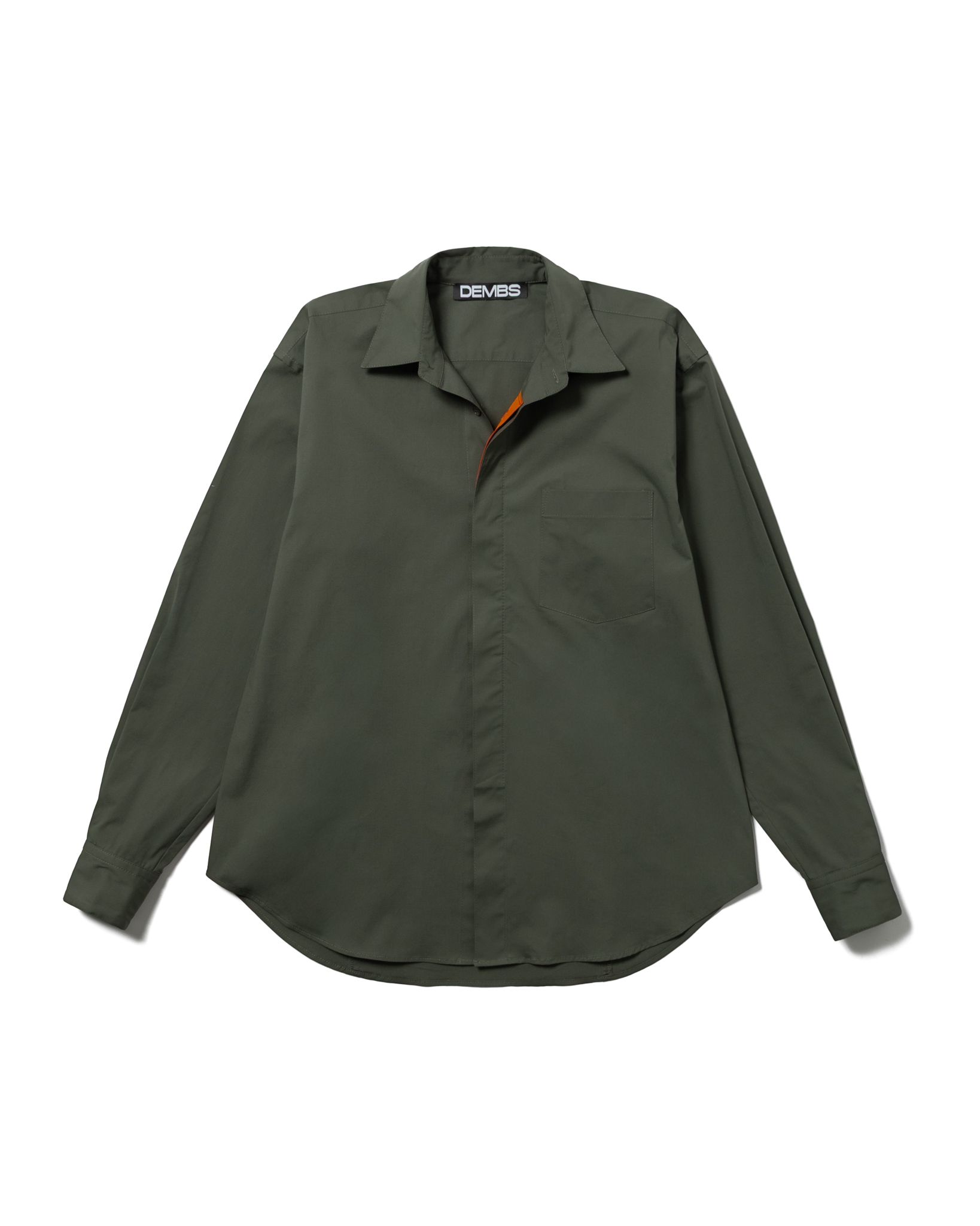 Contrast hidden placket shirt