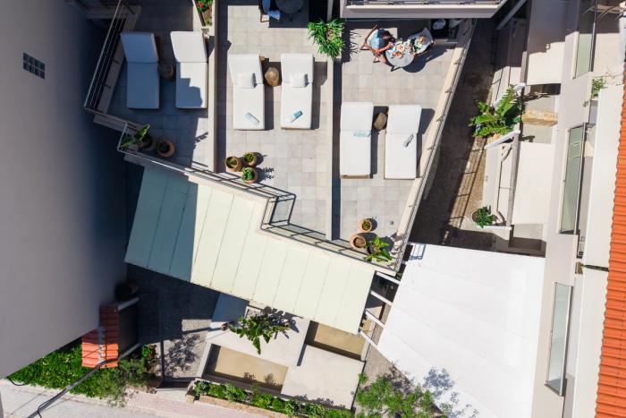 An overhead view of the Junior Suites located on the first floor.