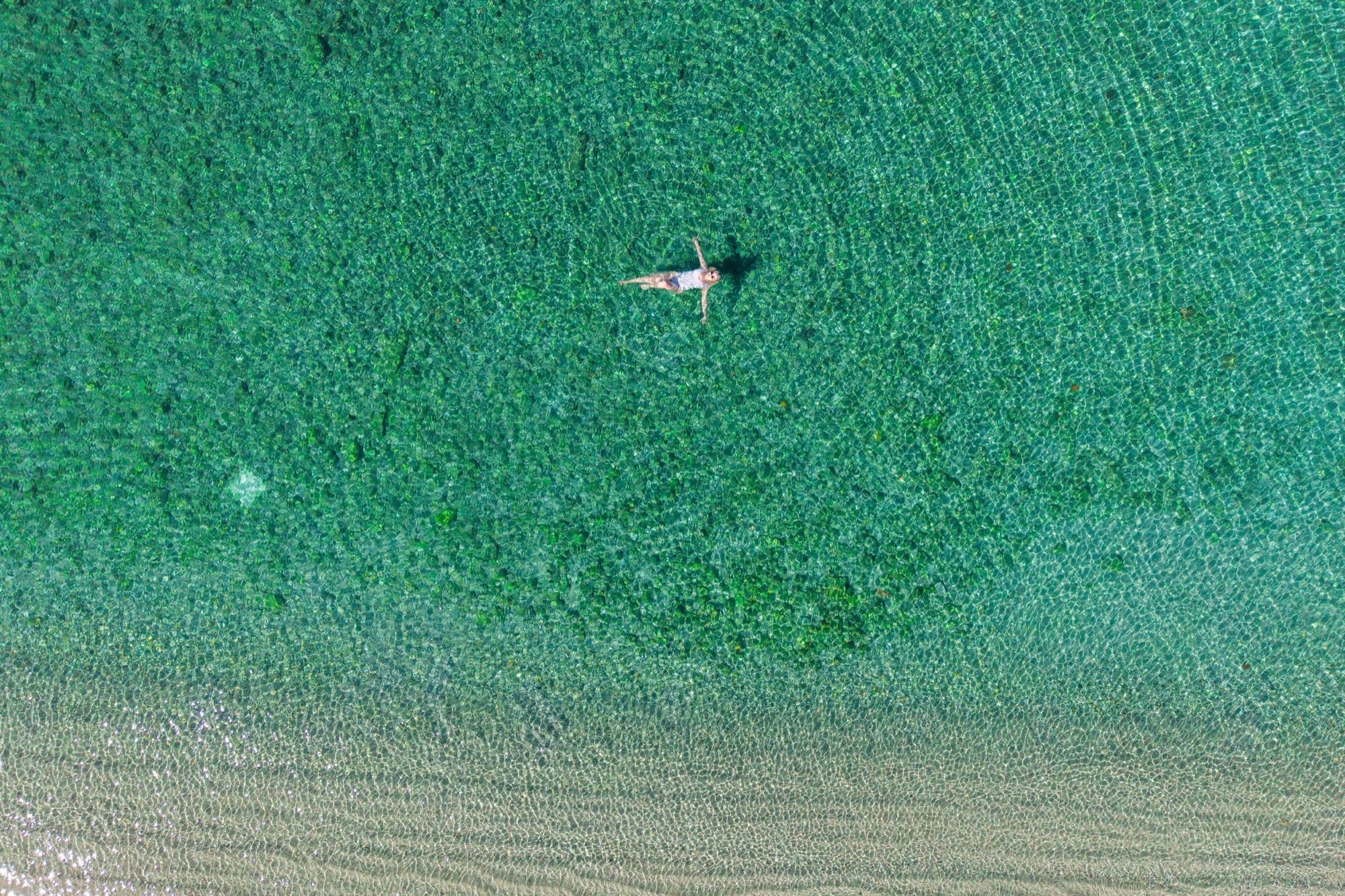 Crystal-clear turquoise Aegean water