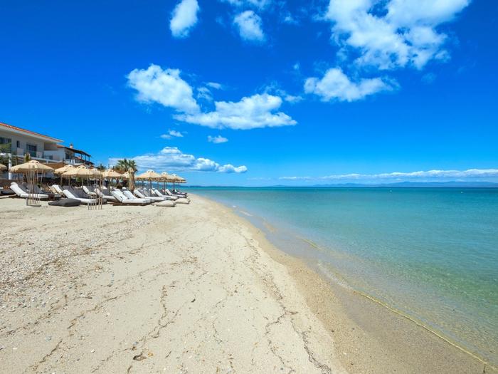 Aegean coastline and beach at Adriana Beach