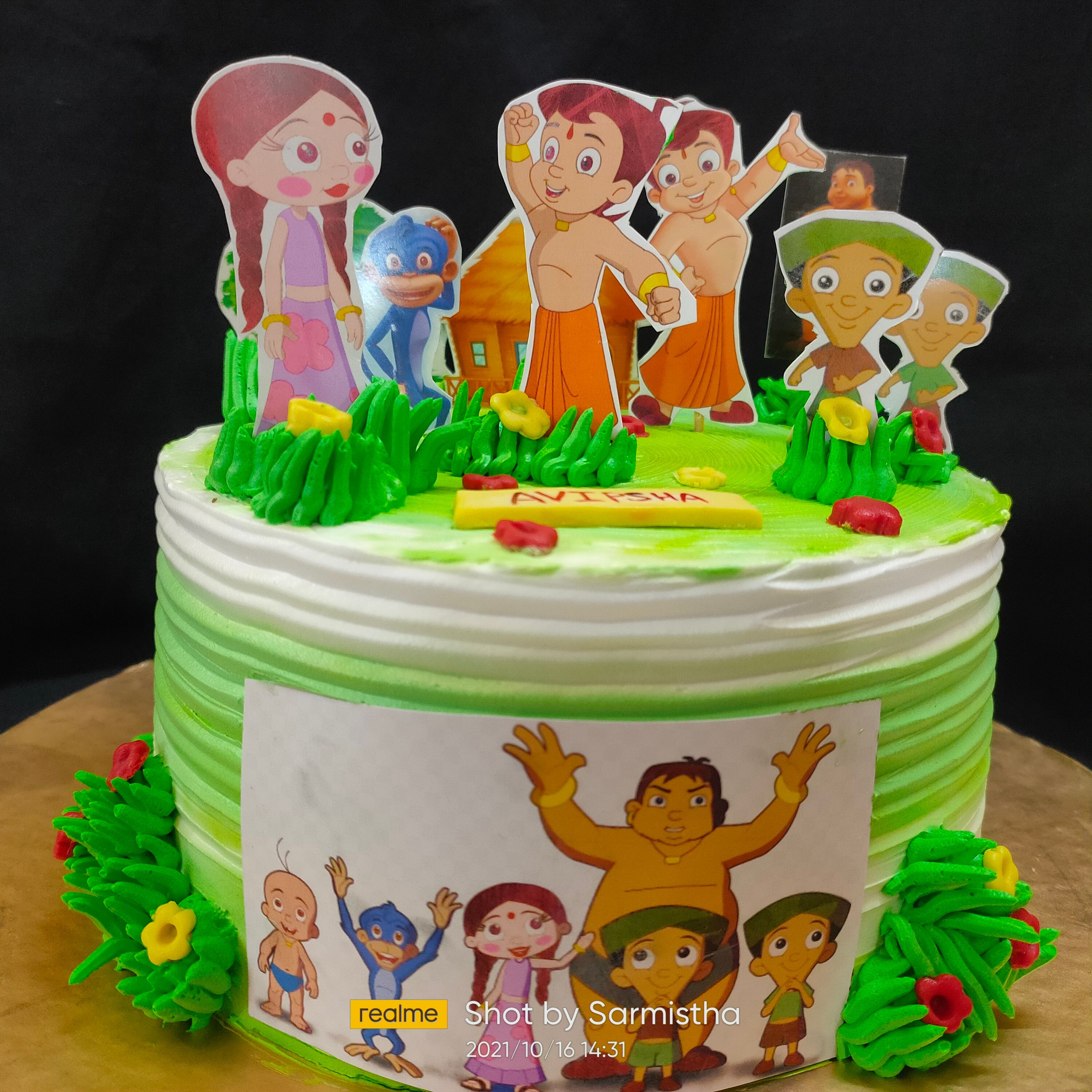 Chota Bhem Theme Cake 