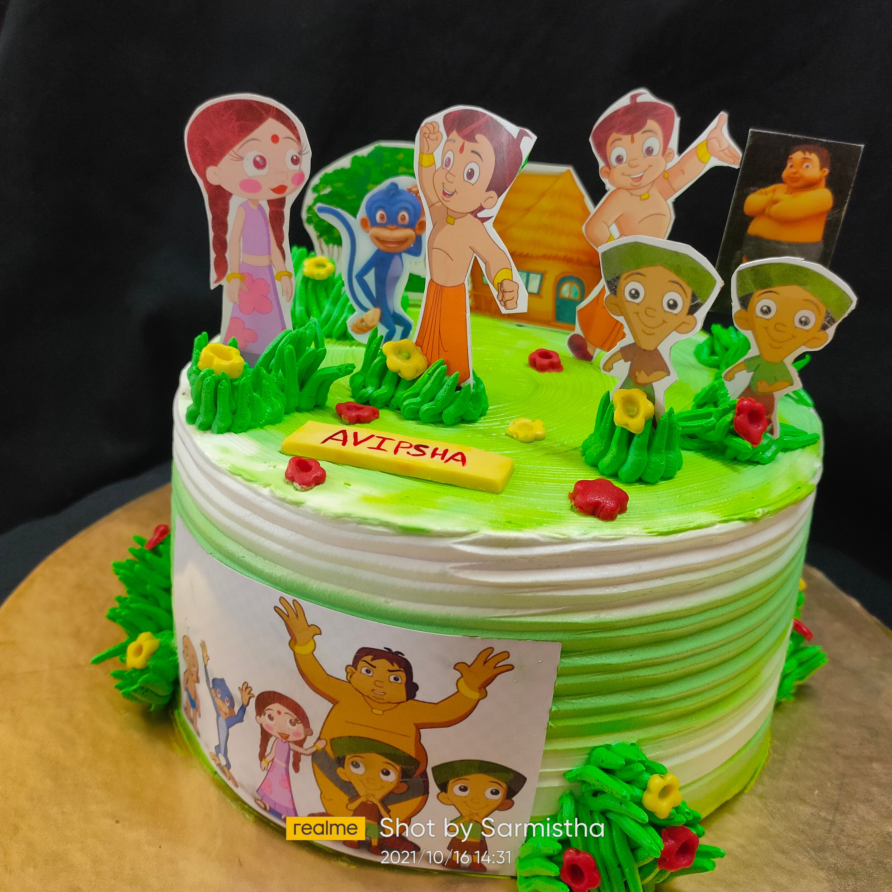 Chota Bhem Theme Cake 