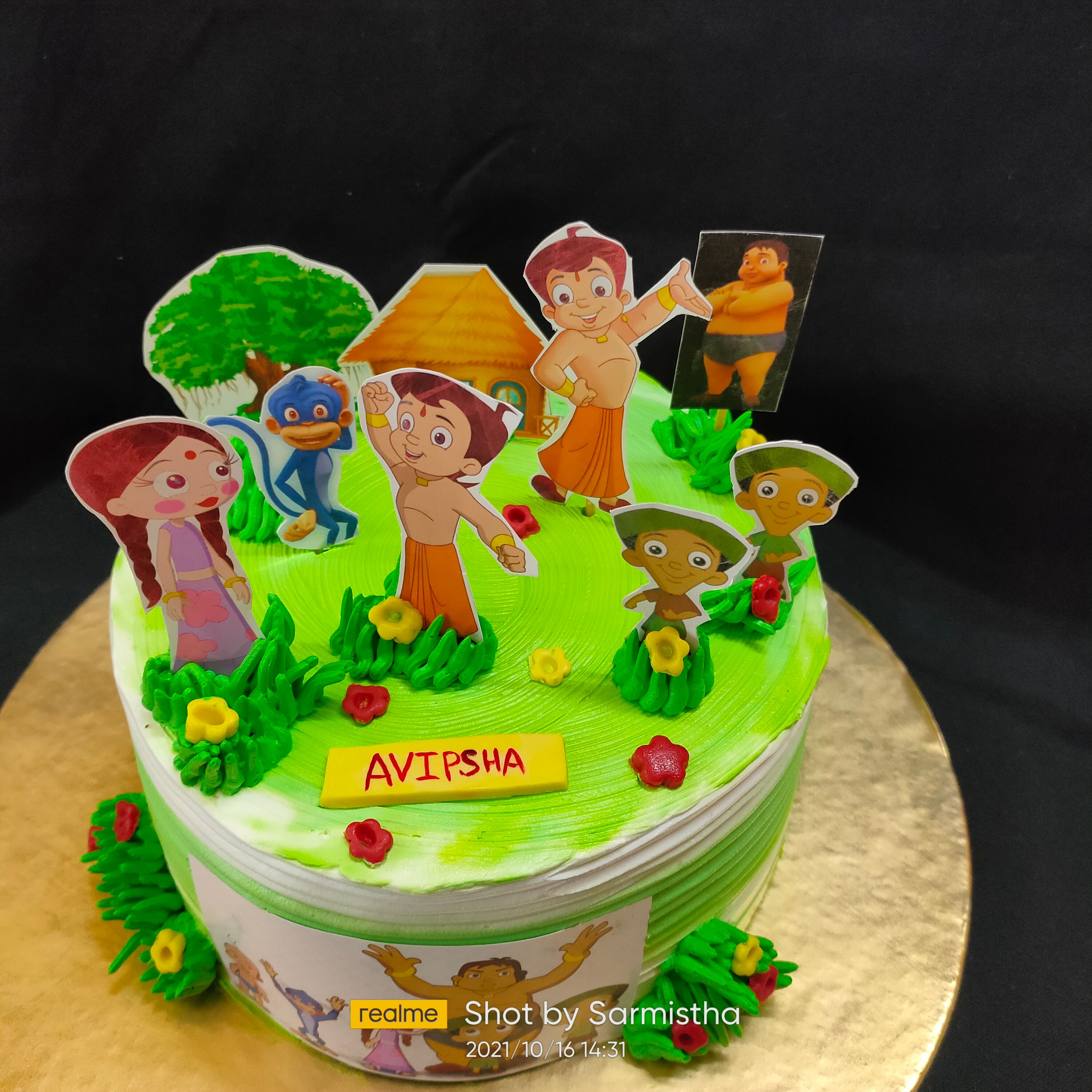 Chota Bhem Theme Cake 