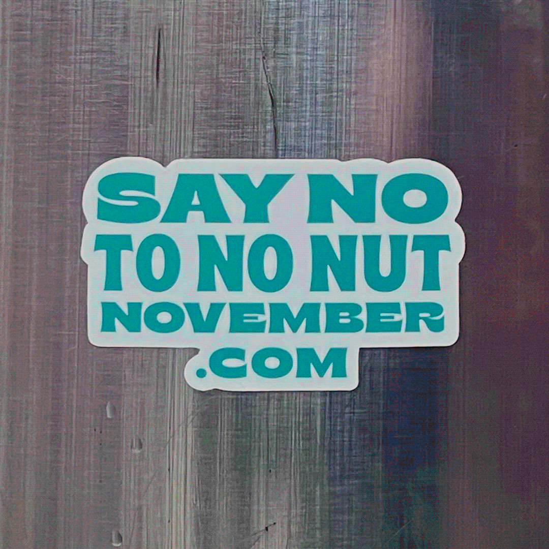 “Say No to No Nut November” campaign logo displayed against changing backgrounds.