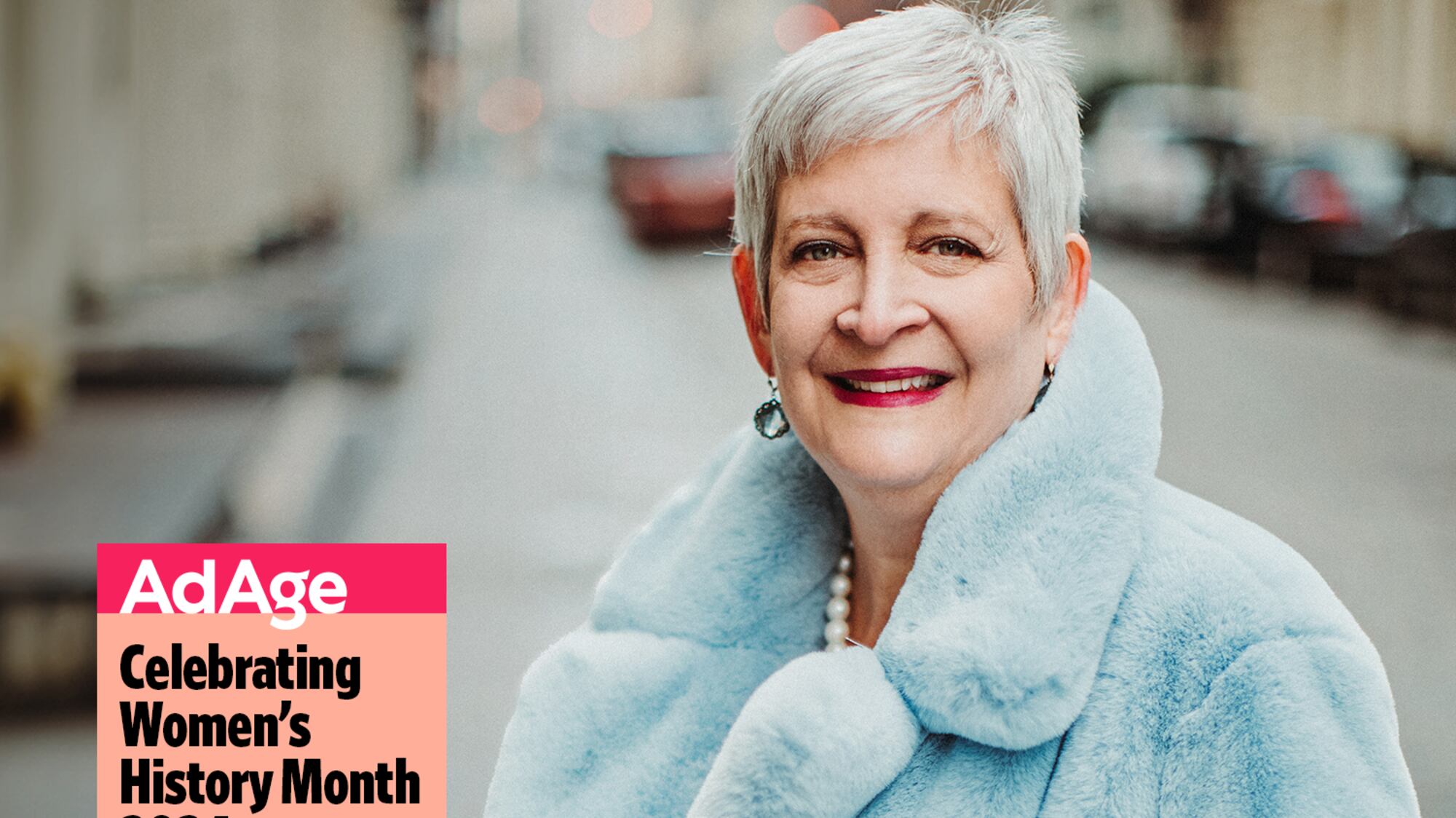 Portrait of Sandy Greenberg, cofounder of the Terri & Sandy advertising agency.