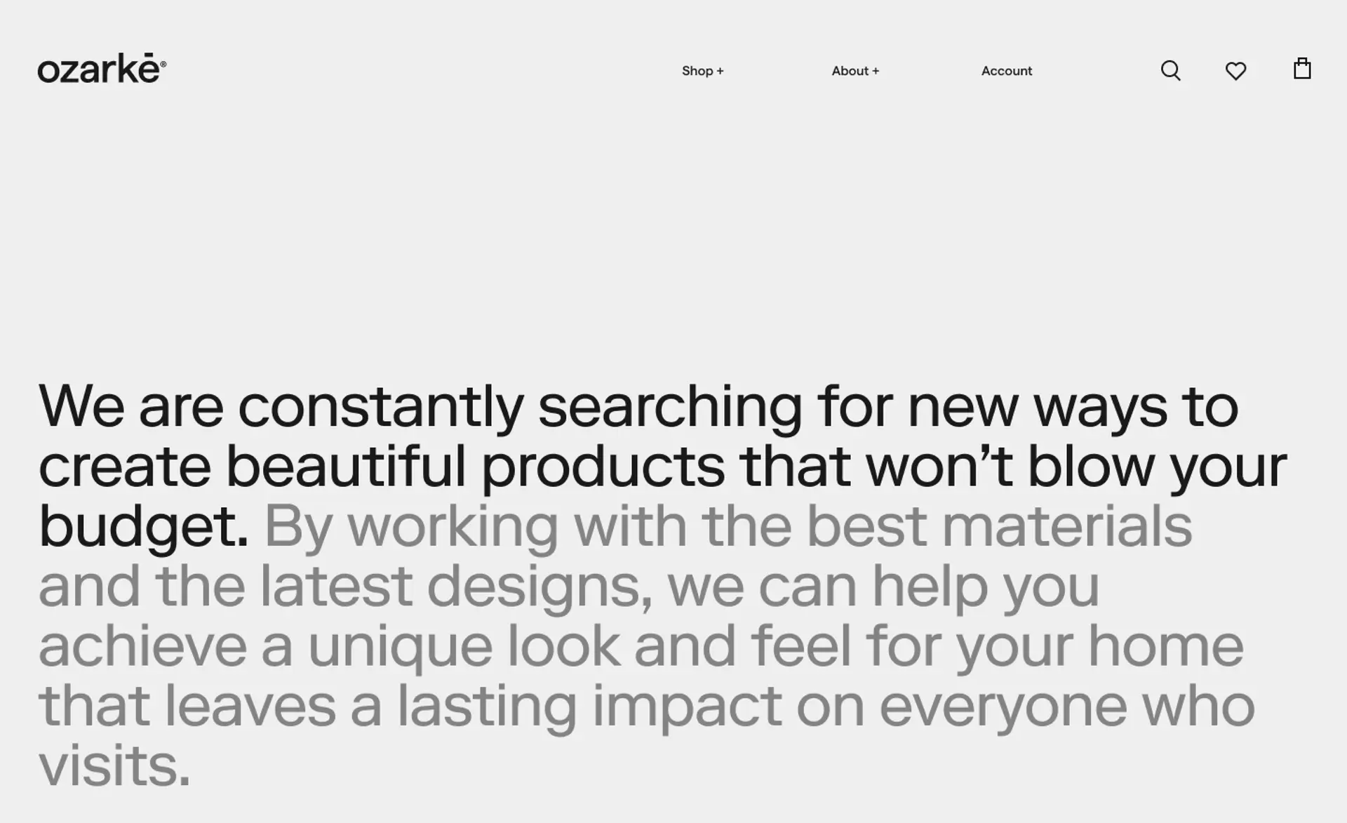 Ozarké Homepage About Text