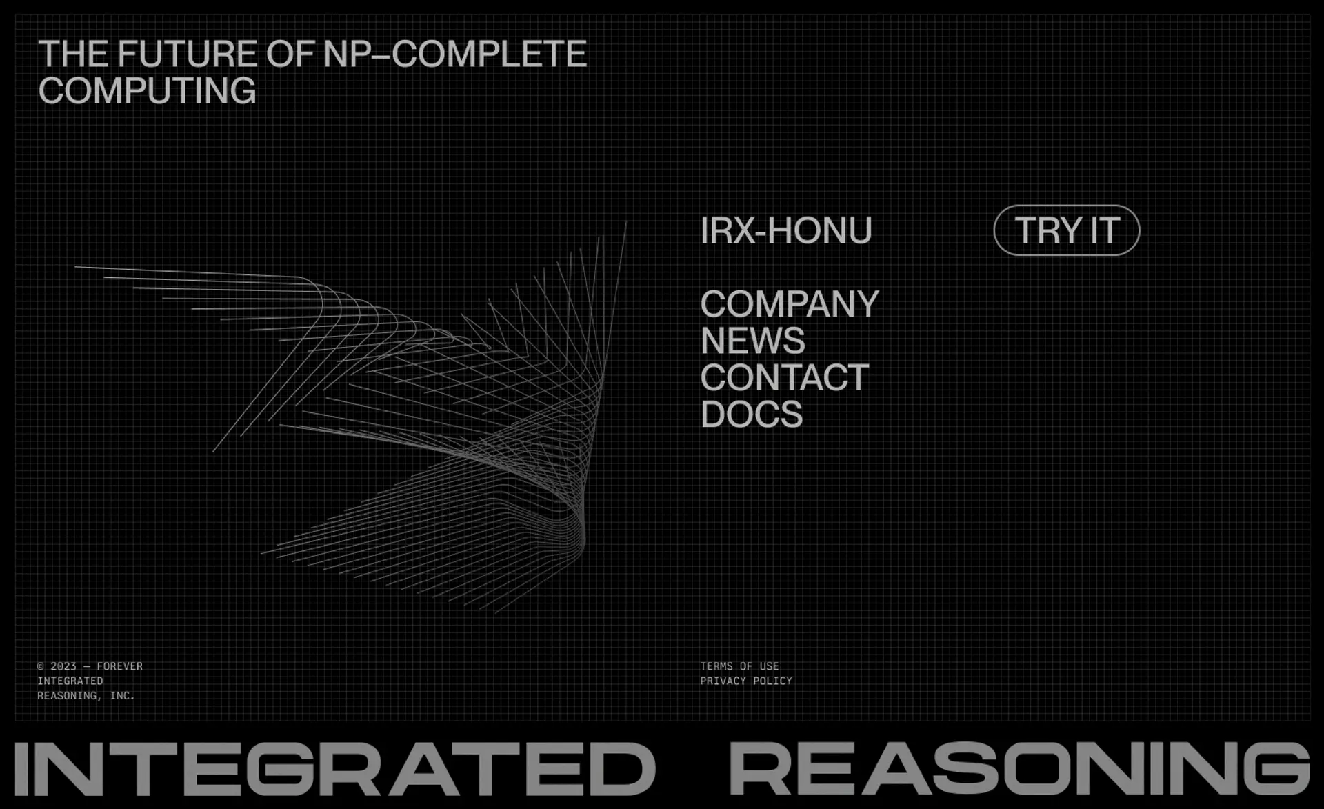 Integrated Reasoning footer design by Non-Linear Studio