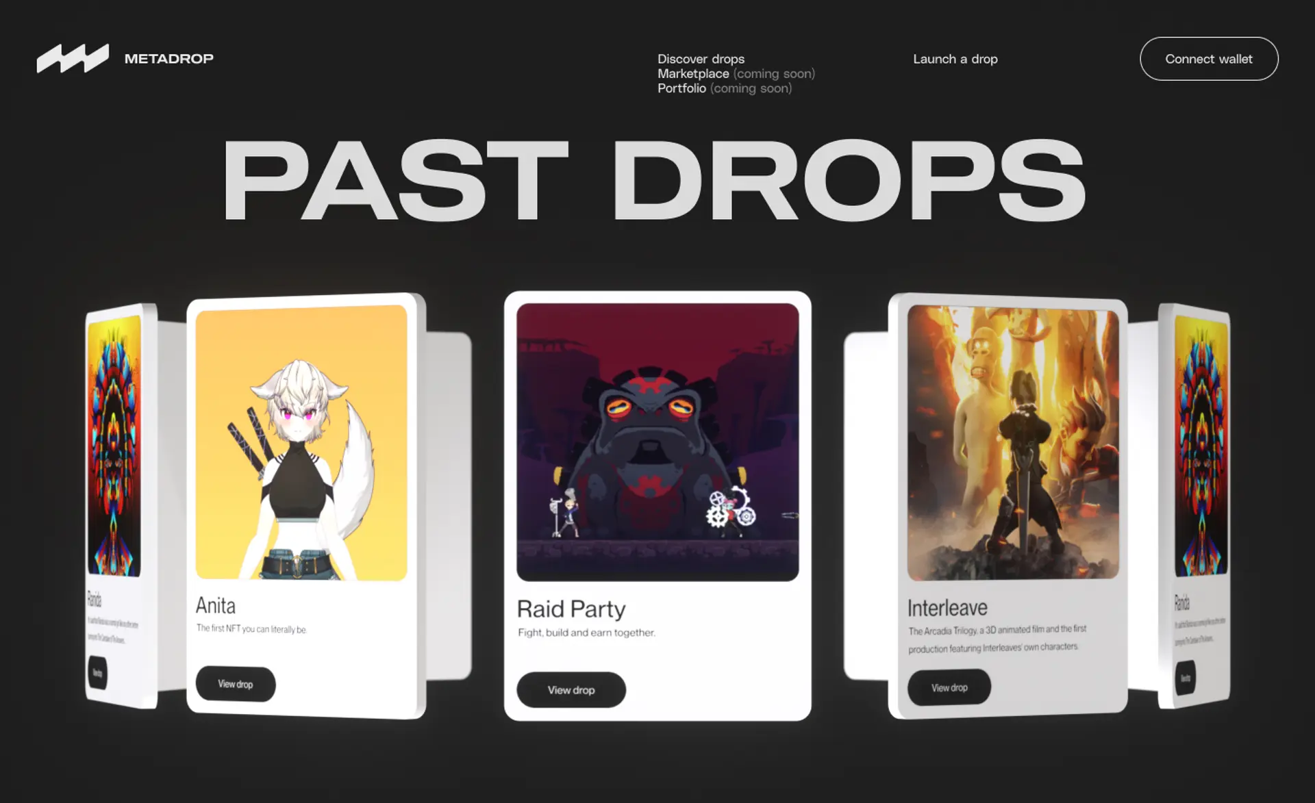MetaDrop Past Drops by Non-Linear Studio