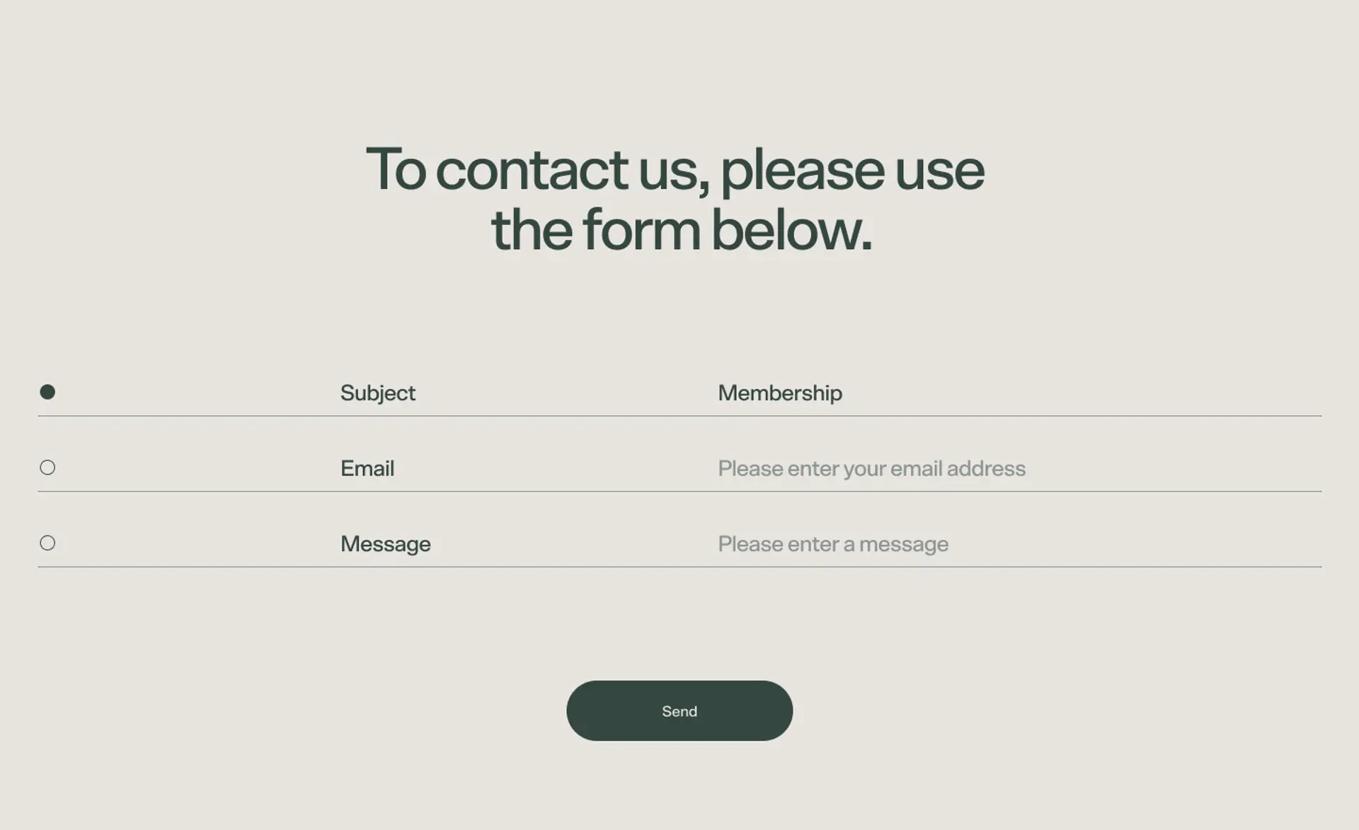Atria Contact Form