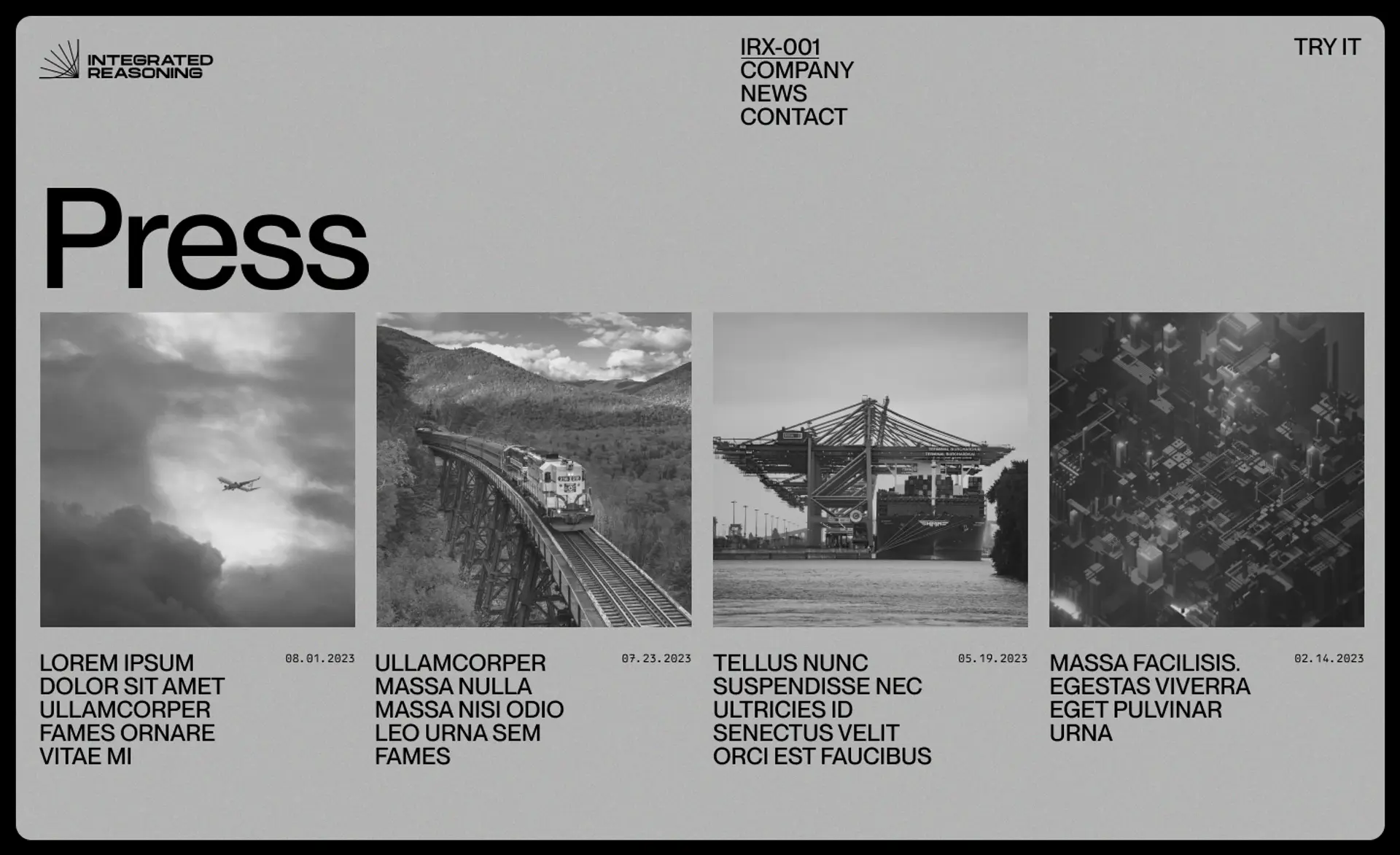 Integrated Reasoning press design by Non-Linear Studio