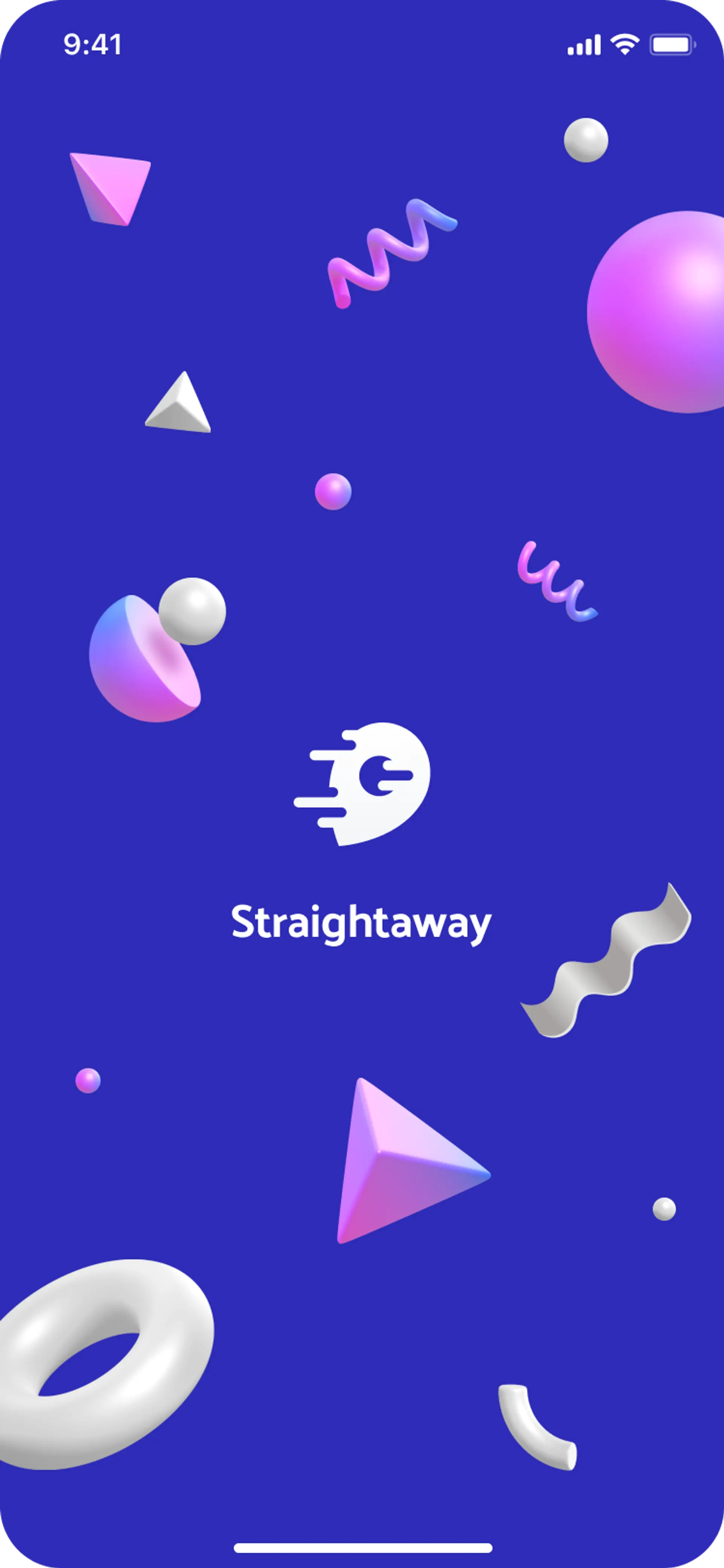 Straight Away App Launch Screen