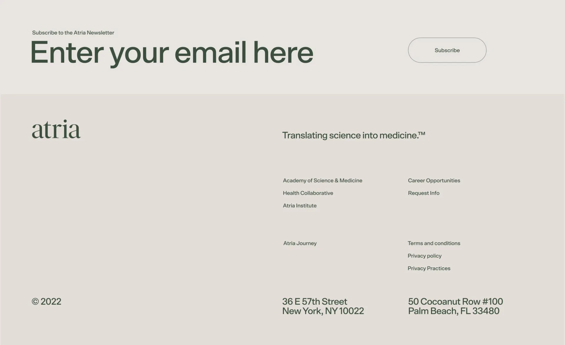 Atria Footer