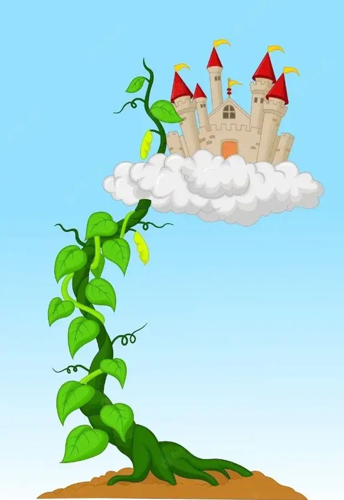 Giant castle at the top of the beanstalk bedtime story
