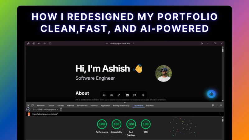 How I Redesigned My Portfolio — Clean, Fast, and AI-Powered