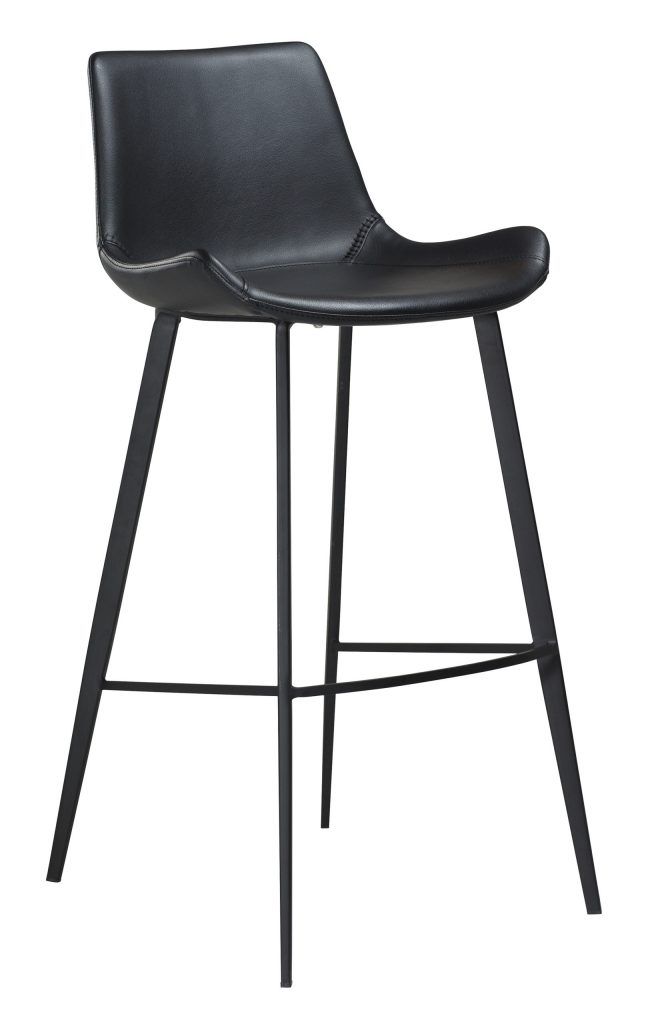 Barová židle vysoká HYPE Black art. leather with black legs
