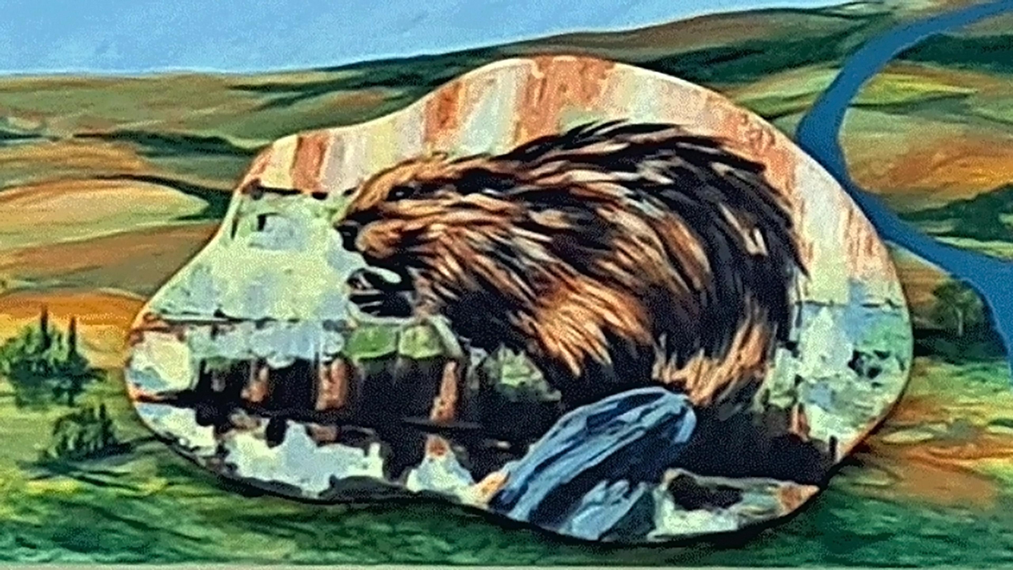 beaver component of the mural