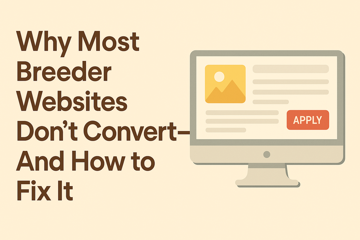 Featured image for Why Most Breeder Websites Don’t Convert — And How to Fix It