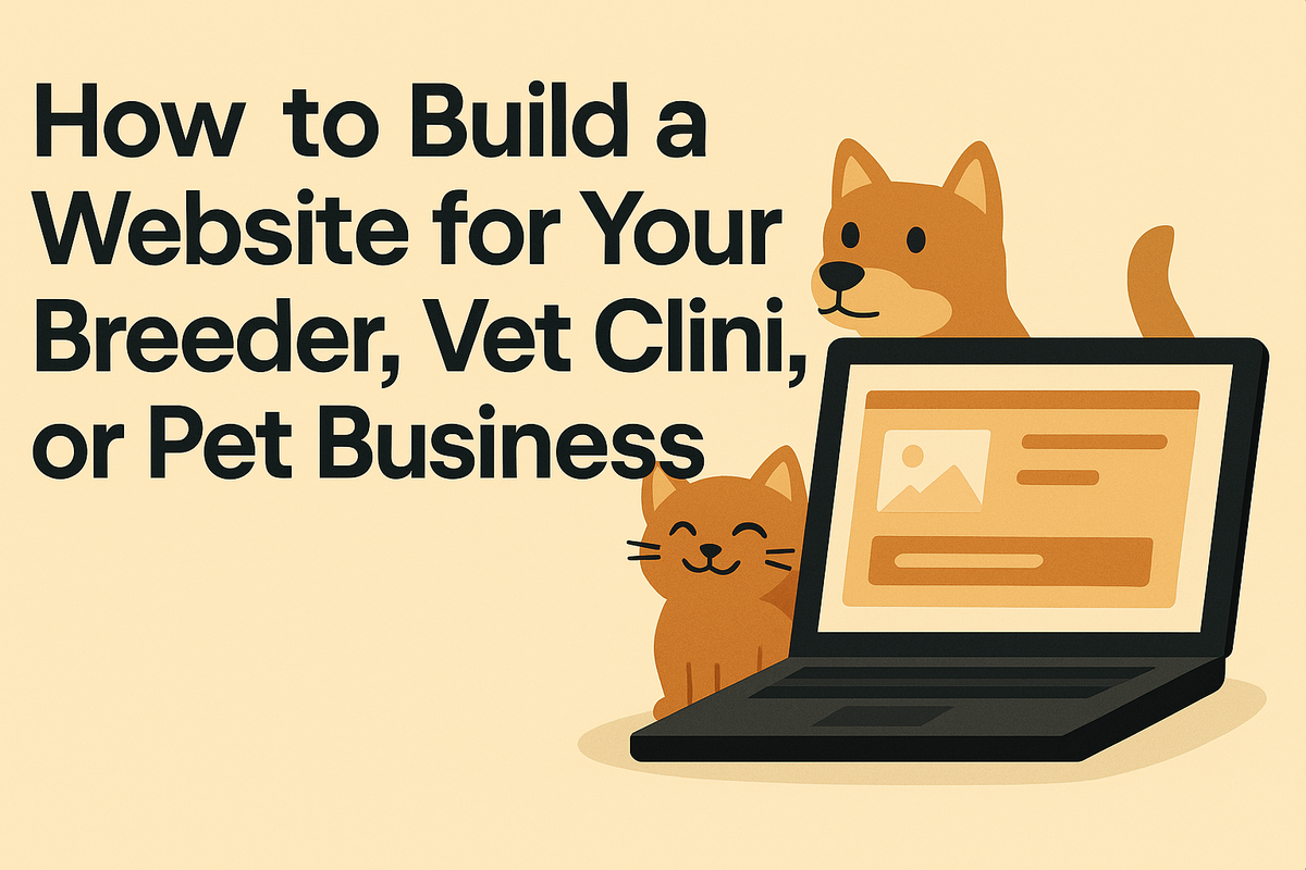 Featured image for How to Build a Website for Your Breeder, Vet Clinic, or Pet Business in 2025 (Complete Guide for US & Canada)