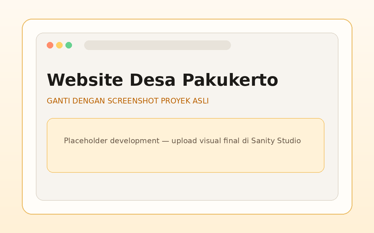 Tampilan portal informasi Desa Pakukerto