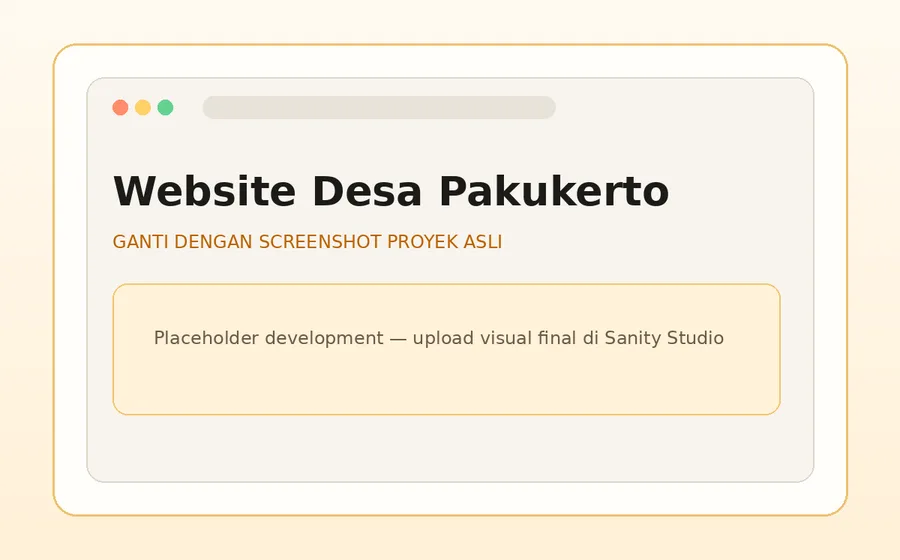 Tampilan portal informasi Desa Pakukerto