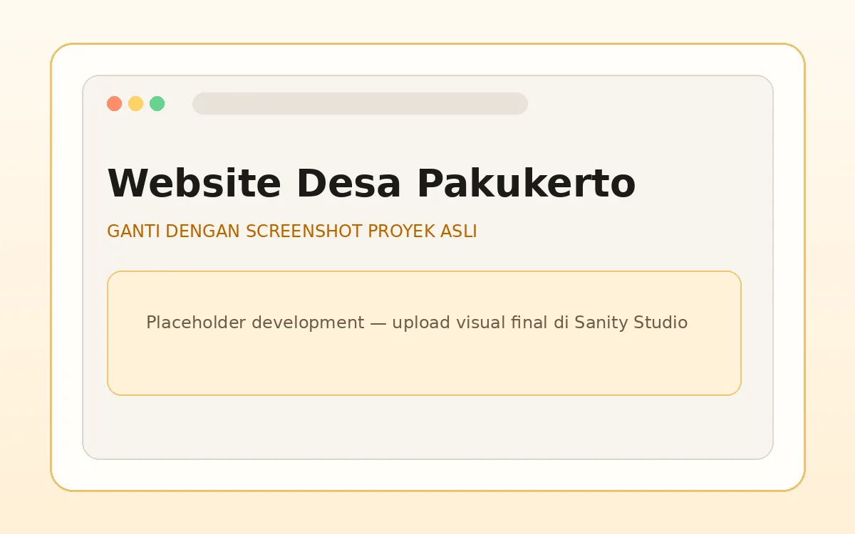 Tampilan portal informasi Desa Pakukerto