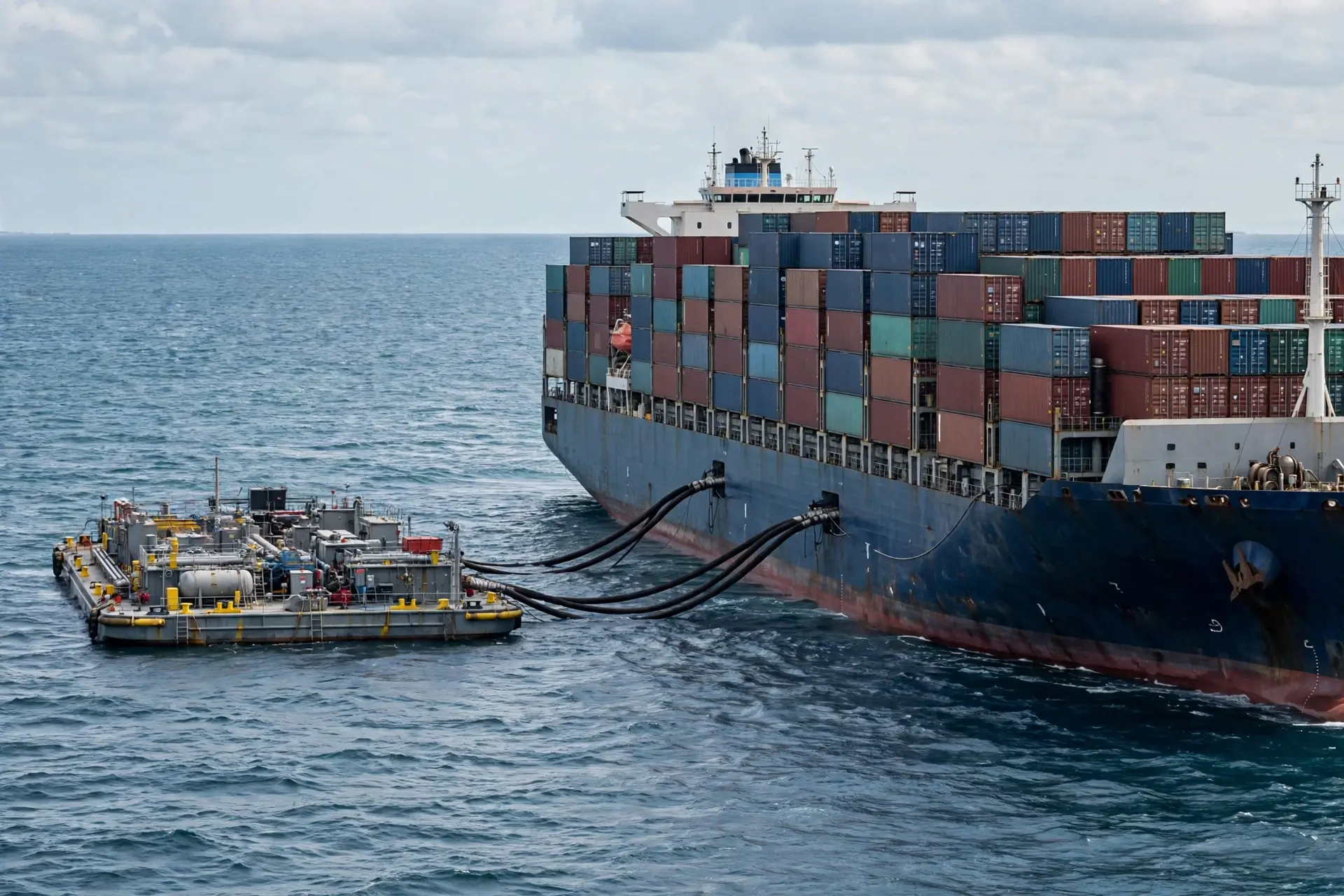 Bunker fuel Coriolis mass flow measurement on supply vessel