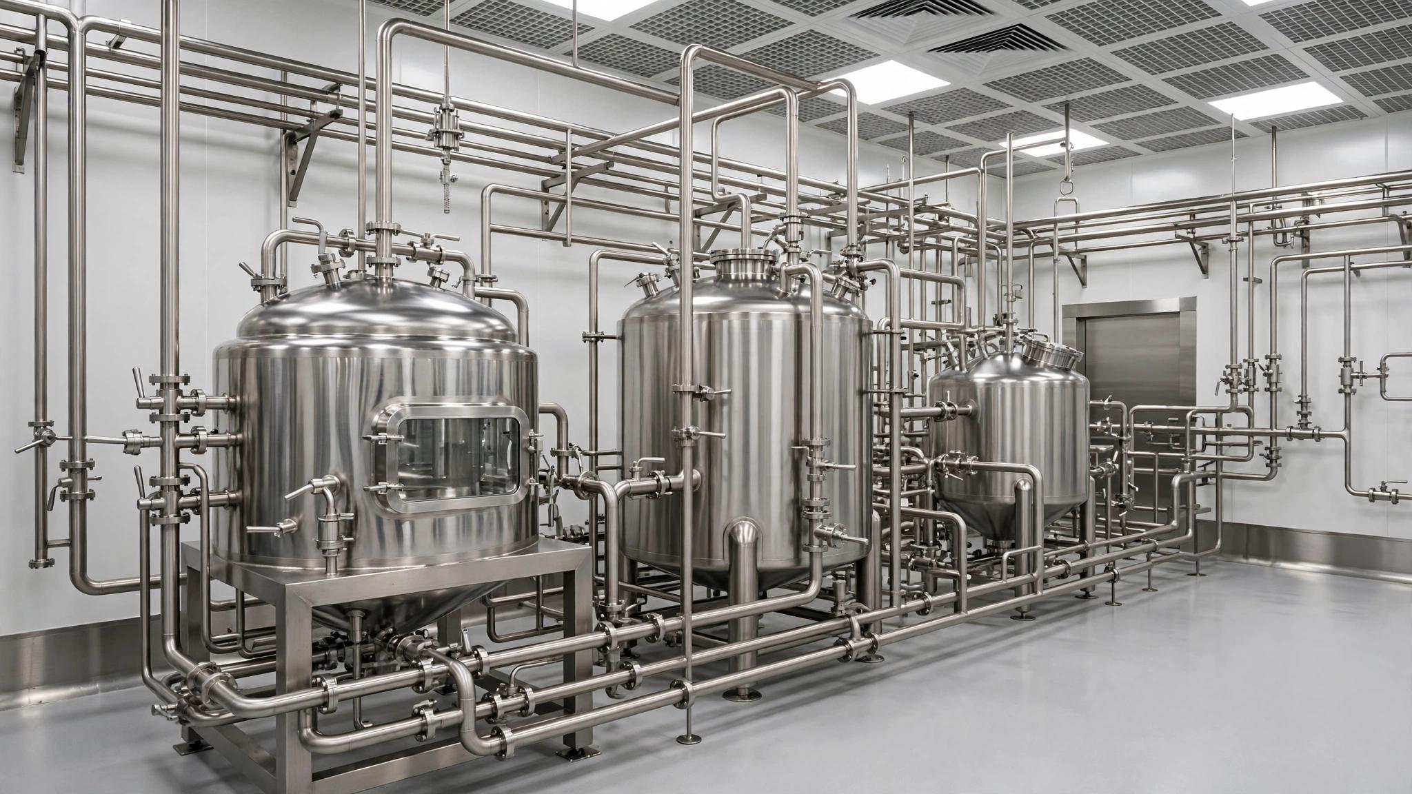 Sanitary Coriolis mass flow meter in pharmaceutical hygienic process line