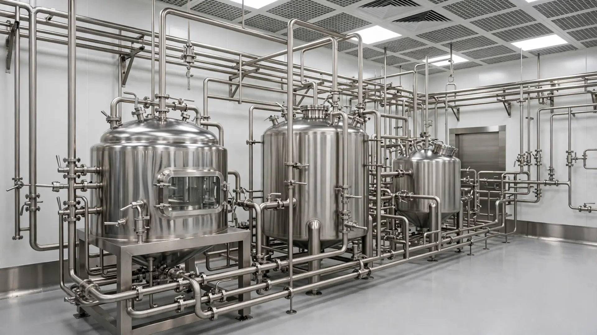 Hygienic Coriolis mass flow meter in pharmaceutical cleanroom