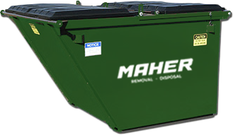 Maher Removal & Disposal offers 4-Yard Rear-Load Dumpsters for commercial trash pickup services.