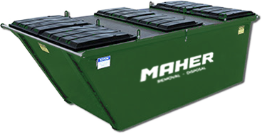 Maher Removal & Disposal offers 8-Yard Rear-Load Dumpsters for commercial trash pickup services.