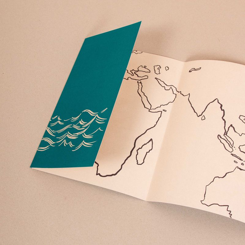 Klappenbroschur mit verkürzter Klappeninnenseite