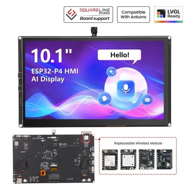 Elecrow CrowPanel Advanced 10.1 inch ESP32-P4 HMI AI Display con pantalla táctil IPS