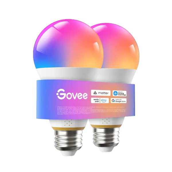 Bombilla inteligente Govee Smart Bulb E27 A21 1600lm con Matter, WiFi y control RGBWW