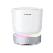 Difusor inteligente GoveeLife H7161 con luz ambiental y vapor funcionando en una habitación