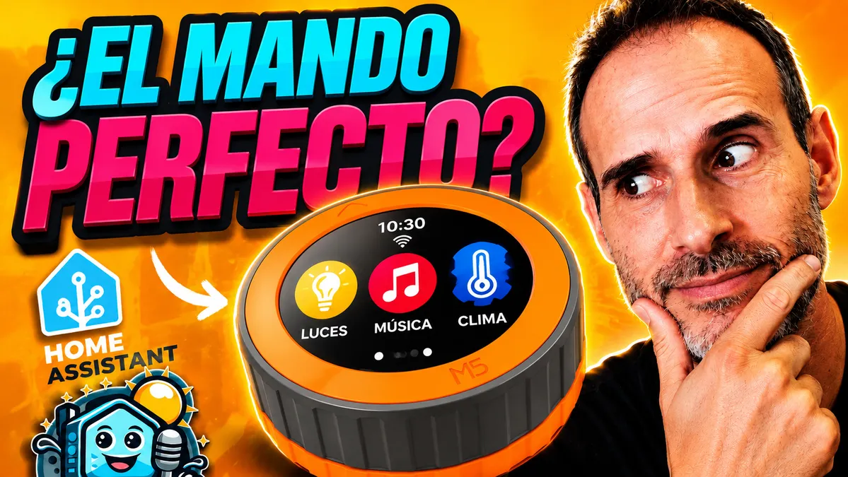 He convertido este M5Stack Dial en el mando perfecto para Home Assistant usando ESPHome